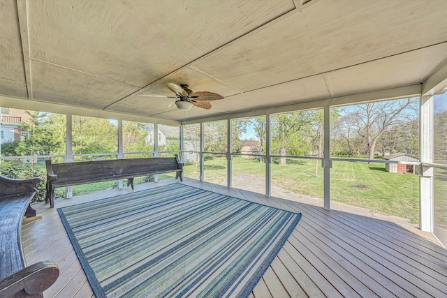 1112 Highland Rd, Salem, VA 24153 - sunroom / solarium featuring ceiling fan