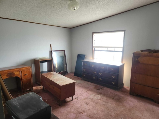402 Mountain Meadow Dr, Vinton, VA 24179 - interior space with carpet floors, a textured ceiling, and ornamental molding