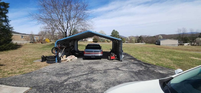 402 Mountain Meadow Dr, Vinton, VA 24179 - view of car parking with a carport and aphalt driveway