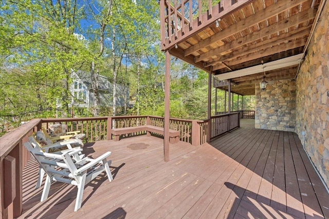 view of wooden terrace