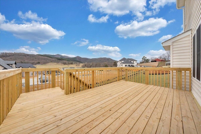 2820 Russlen Dr, Salem, VA 24153 - wooden terrace with a mountain view