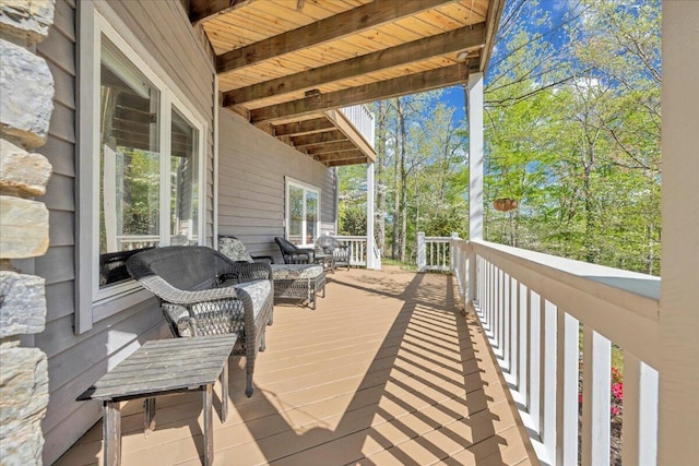 view of wooden terrace