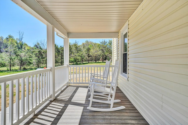 319 Trinity Rd, Troutville, VA 24175 - wooden deck with a porch