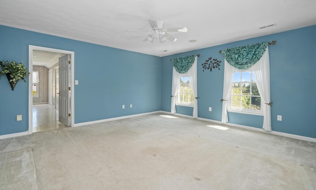 475 Wentworth Ln, Daleville, VA 24083 - empty room with carpet, baseboards, and ceiling fan