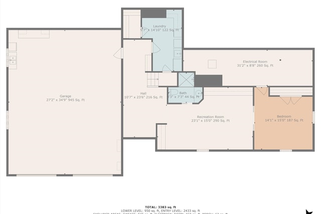 3421 Exeter St SW, Roanoke, VA 24014 - floor plan