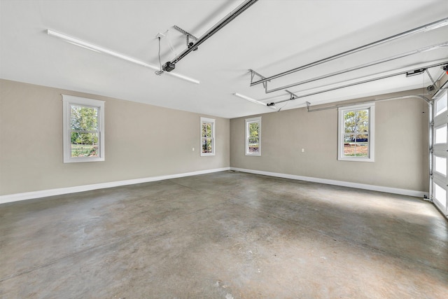 garage featuring baseboards