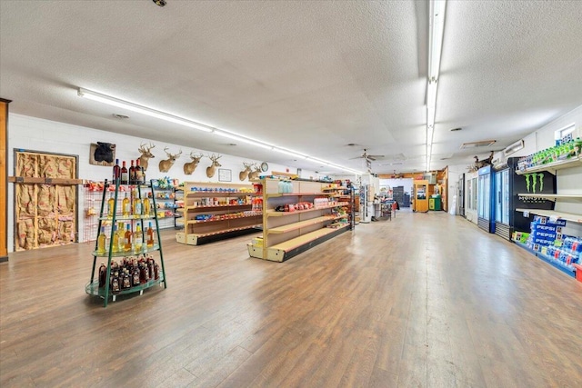 14189 Franklin St, Ferrum, VA 24088 - miscellaneous room featuring wood finished floors and a textured ceiling