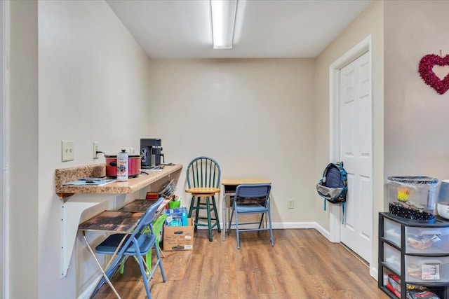 14189 Franklin St, Ferrum, VA 24088 - office area featuring wood finished floors and baseboards