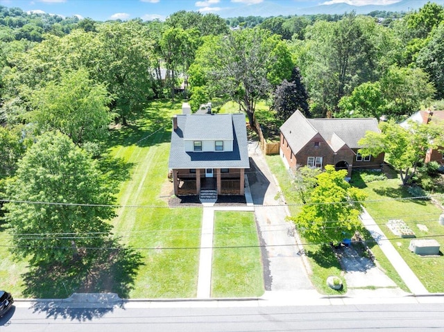 aerial view of property and surrounding area