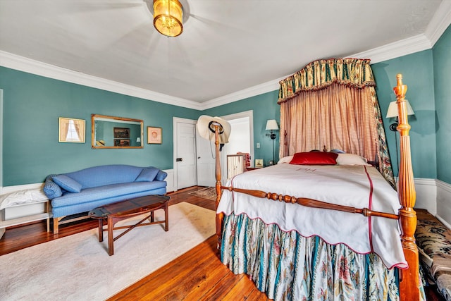 420 S Church St, Fincastle, VA 24090 - bedroom with wood finished floors and crown molding