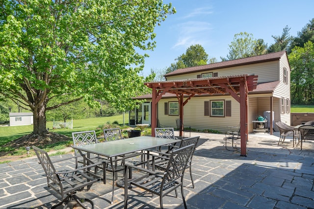 2902 Brughs Mill Rd, Fincastle, VA 24090 - view of patio / terrace with outdoor dining space and a pergola