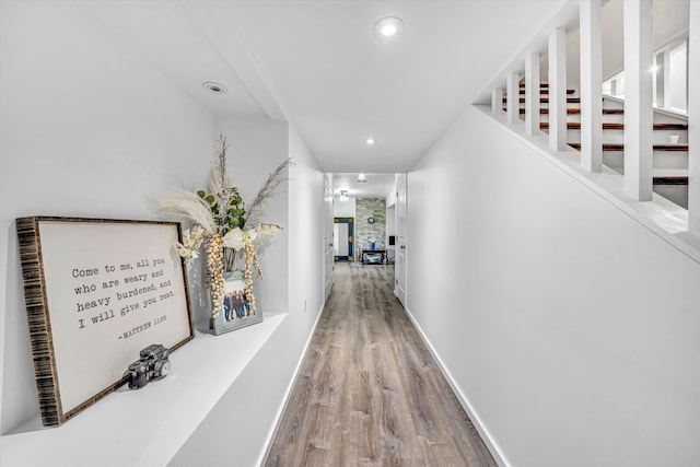 1410 Flowing Springs Rd, Buchanan, VA 24066 - corridor with recessed lighting, baseboards, and wood finished floors