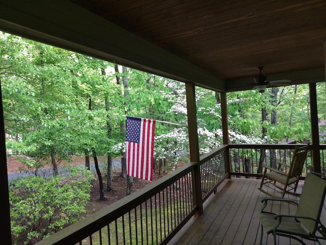 30 Boulder Point Dr, Hardy, VA 24101 - deck with ceiling fan