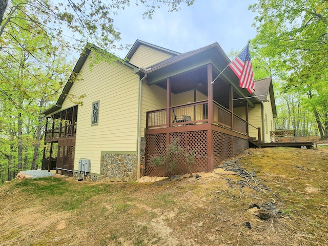 30 Boulder Point Dr, Hardy, VA 24101 - view of side of home