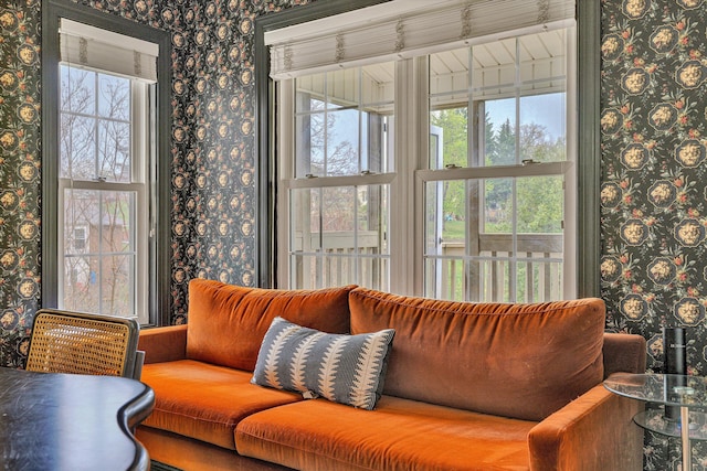 interior space with a wealth of natural light