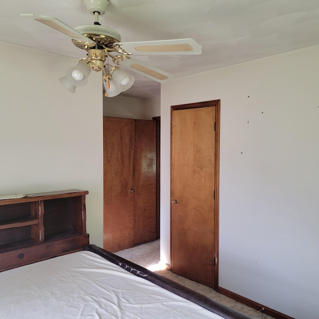 1106 Hogan Rd, Blue Ridge, VA 24064 - unfurnished bedroom with a closet, carpet flooring, and a ceiling fan