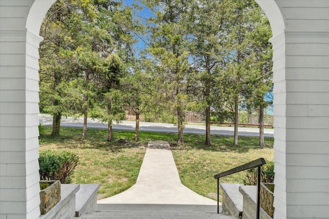 exterior space featuring a yard