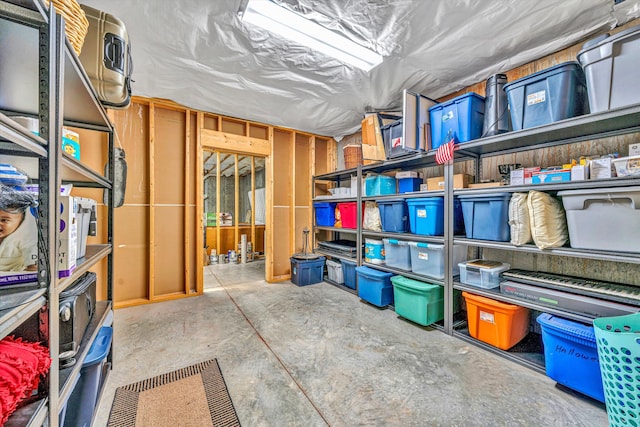 view of storage room