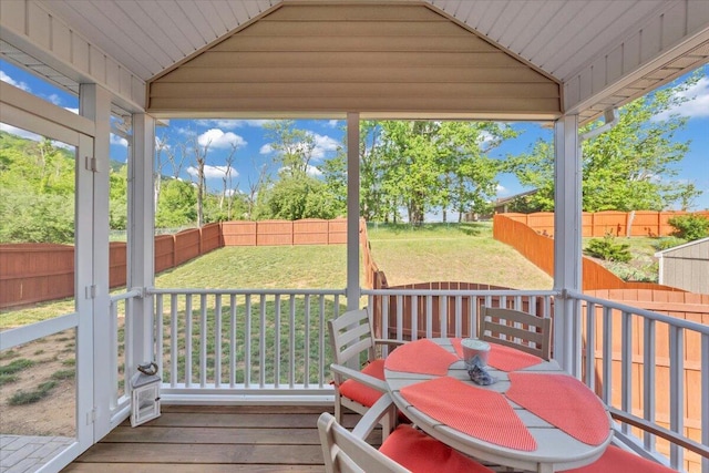 view of wooden terrace