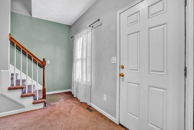 1920 Connors Ct, Salem, VA 24153 - foyer featuring carpet floors, stairs, and baseboards