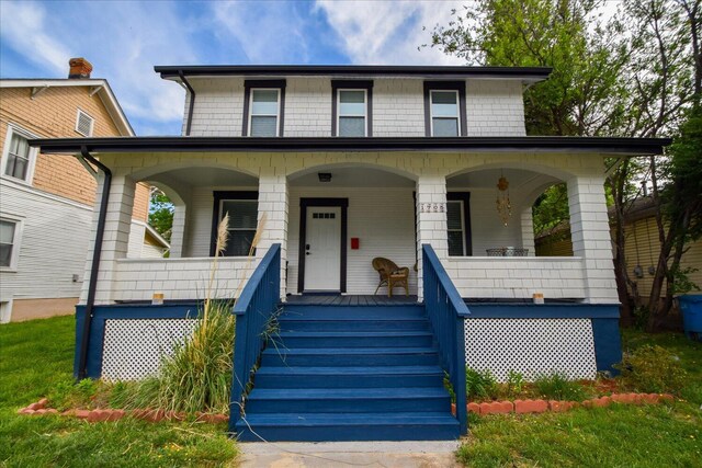 view of front of home with a porch
