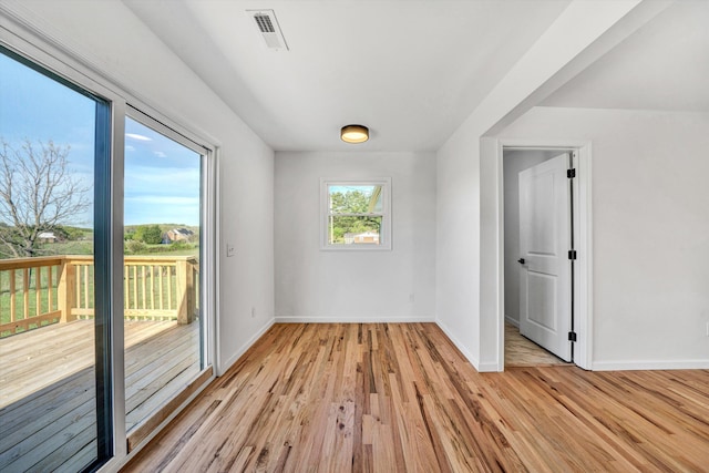 2288 Mud Pike Rd, Christiansburg, VA 24073 - interior space featuring baseboards, visible vents, and light wood-style floors