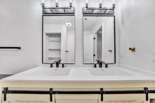 2288 Mud Pike Rd, Christiansburg, VA 24073 - bathroom with double vanity and a sink