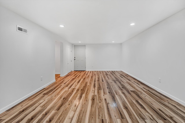 2288 Mud Pike Rd, Christiansburg, VA 24073 - unfurnished room featuring recessed lighting, visible vents, baseboards, and light wood-type flooring