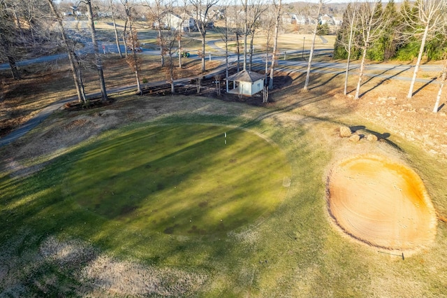bird's eye view with golf course view