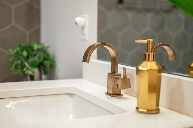 interior details featuring a sink
