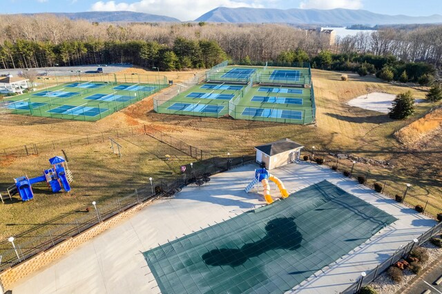 101 Retreat Ln, Huddleston, VA 24104 - aerial view with a mountain view