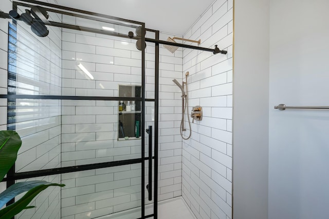 full bathroom with a stall shower