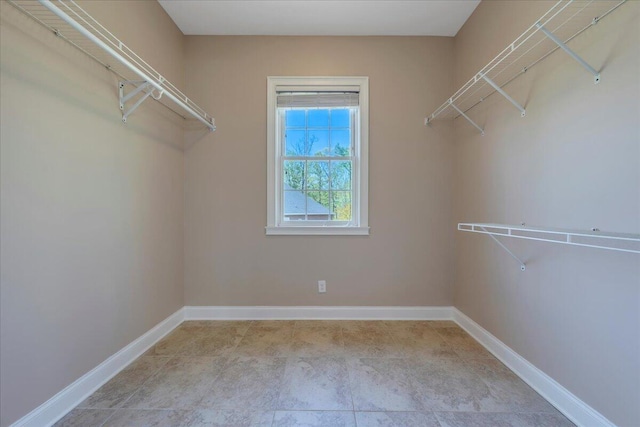 view of walk in closet