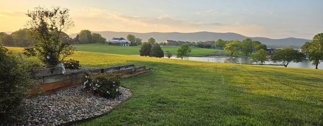 100 Sailors Cove Dr Unit 1319, Moneta, VA 24121 - yard at dusk with a water and mountain view