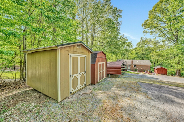 view of shed
