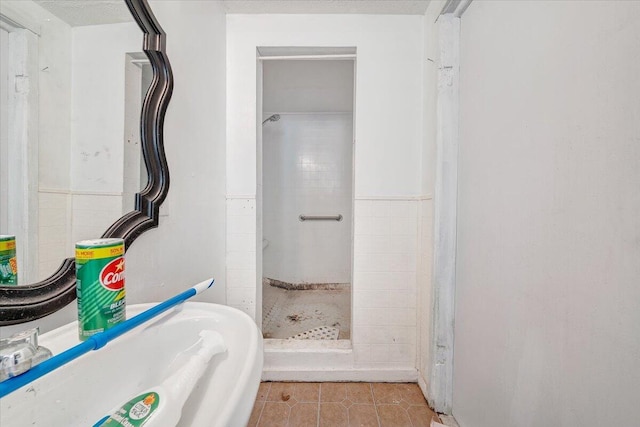 712 Baltimore Ave, Bedford, VA 24523 - full bathroom featuring a shower stall and tile patterned flooring