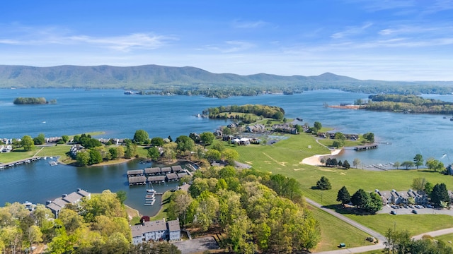 75 Dockside Cir Unit 308, Moneta, VA 24121 - birds eye view of property featuring a water and mountain view