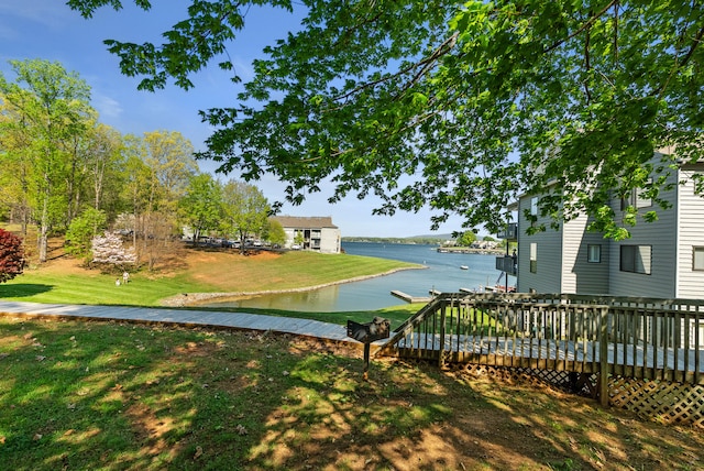 75 Dockside Cir Unit 308, Moneta, VA 24121 - view of yard with a deck with water view