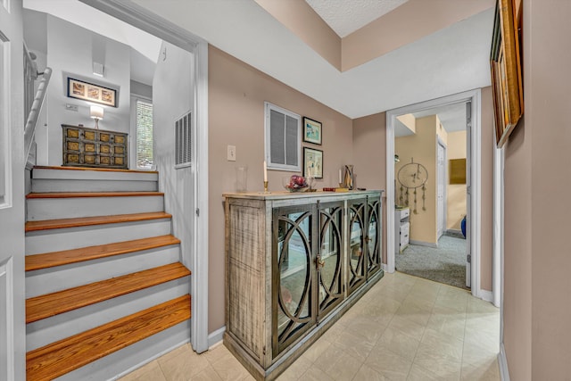 staircase with baseboards