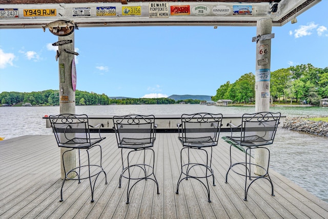 511 Autumn Ave, Huddleston, VA 24104 - wooden deck featuring a water view