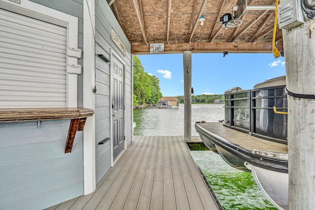 511 Autumn Ave, Huddleston, VA 24104 - deck with a water view and a boat dock