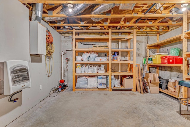 storage with heating unit