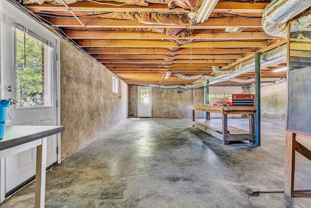 view of basement