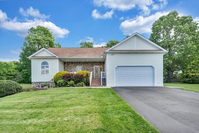 1165 Joffrey Dr, Huddleston, VA 24104 - ranch-style house with a garage, driveway, and a front yard
