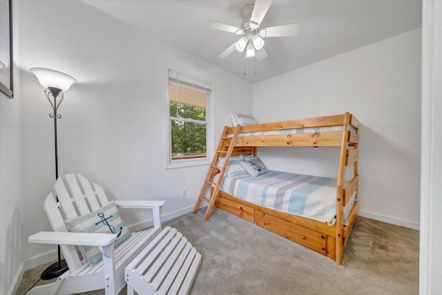 1165 Joffrey Dr, Huddleston, VA 24104 - carpeted bedroom with baseboards and a ceiling fan