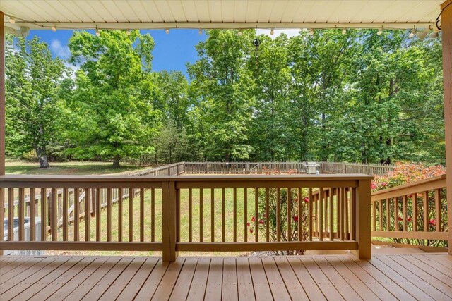 1165 Joffrey Dr, Huddleston, VA 24104 - wooden deck with a fenced backyard