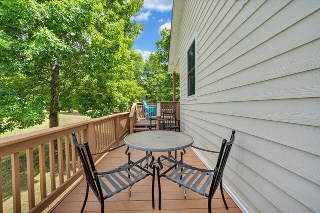 1165 Joffrey Dr, Huddleston, VA 24104 - view of wooden deck