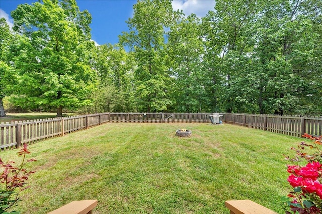 1165 Joffrey Dr, Huddleston, VA 24104 - view of yard with an outdoor fire pit