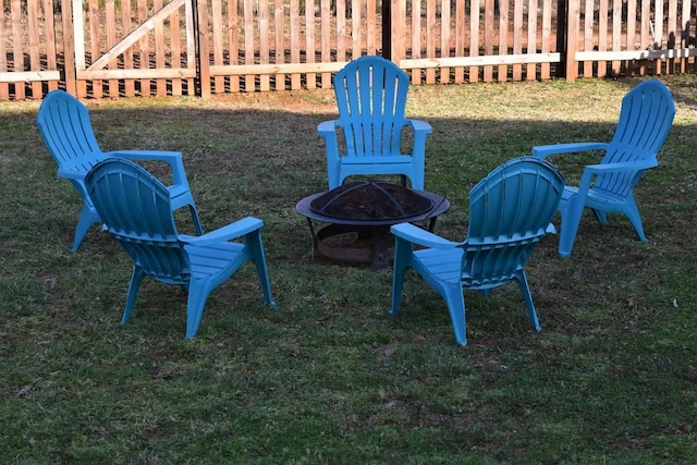 1165 Joffrey Dr, Huddleston, VA 24104 - view of green lawn with a fire pit