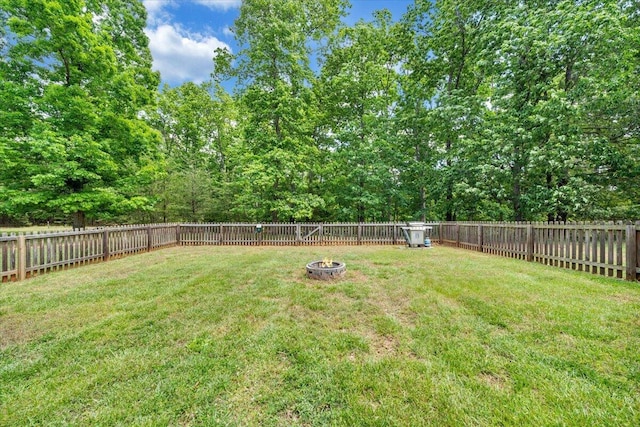 1165 Joffrey Dr, Huddleston, VA 24104 - view of yard featuring an outdoor fire pit